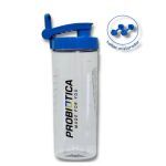 Coqueteleira 400ml - Transparente e Azul - Probi�tica