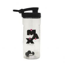 Coqueteleira 400ml - Transparente e Preto - Max Titanium