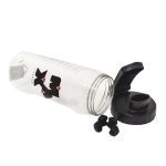 Coqueteleira 400ml - Transparente e Preto - Max Titanium