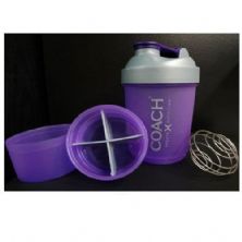 Coqueteleira 500ml - 2 doses e Porta C�psula - Roxa - Coach