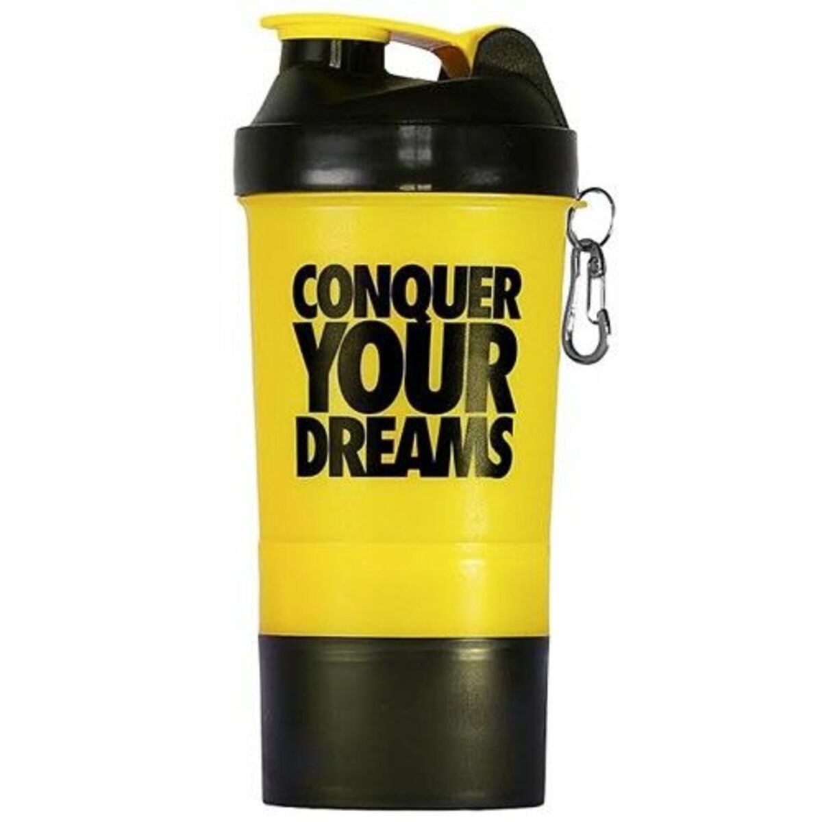 Coqueteleira 500ml c/ 3 compartimentos Amarela - Iridium Labs