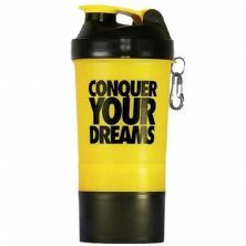 Coqueteleira 500ml c/ 3 compartimentos Amarela - Iridium Labs
