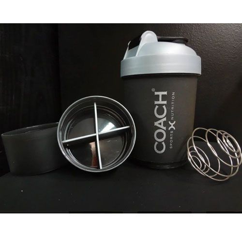 Coqueteleira 500ml - 2 doses e Porta C�psula - Fume - Coach