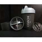 Coqueteleira 500ml - 2 doses e Porta C�psula - Fume - Coach