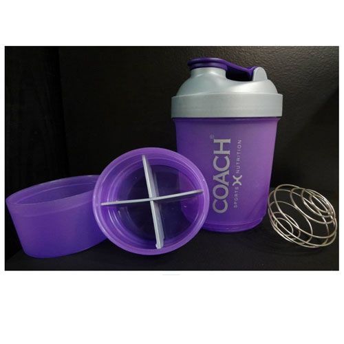 Coqueteleira 500ml - 2 doses e Porta C�psula - Roxa - Coach