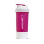 Coqueteleira 600 ml Rosa/Branca 2 doses - Probiotica