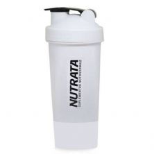 Coqueteleira - 600ml Branca 2 doses - Nutrata