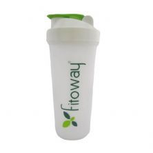 Coqueteleira - 600ml Branca e Verde - Fitoway