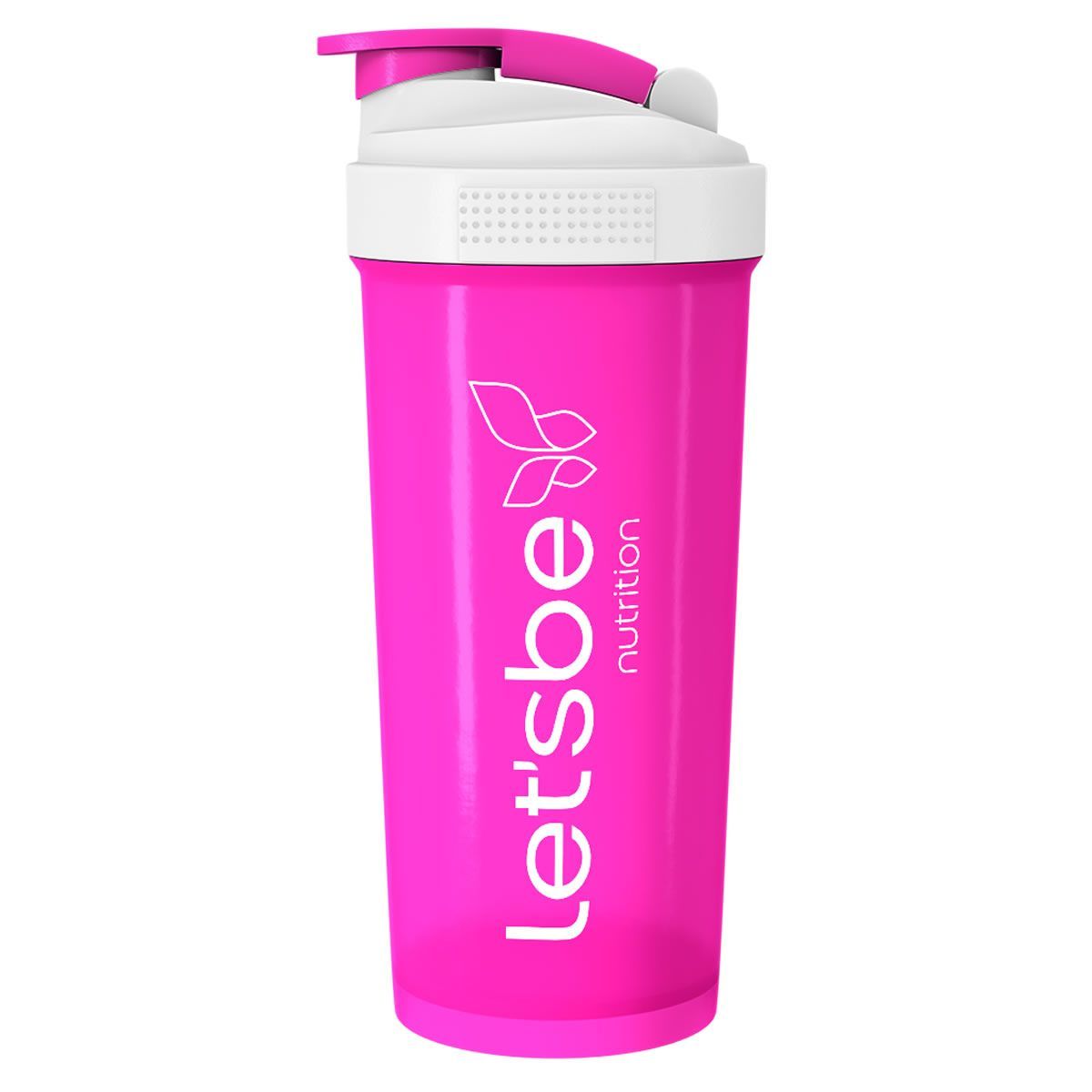 Coqueteleira 600ml Pink e Branco - LetsBe Nutrition