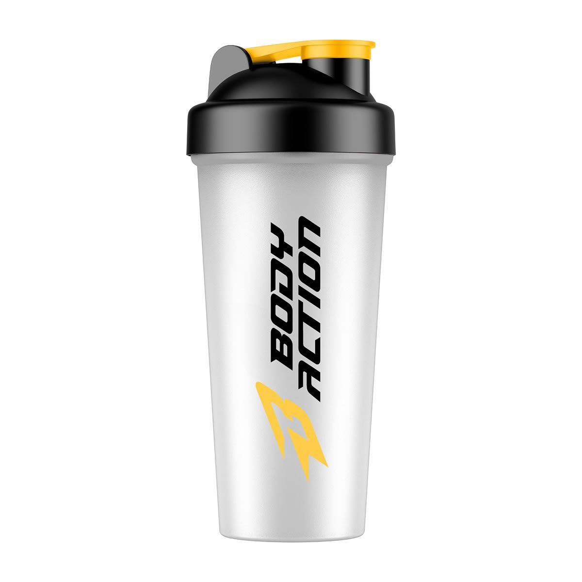 Coqueteleira - 600ml Preto/Amarelo- BodyAction