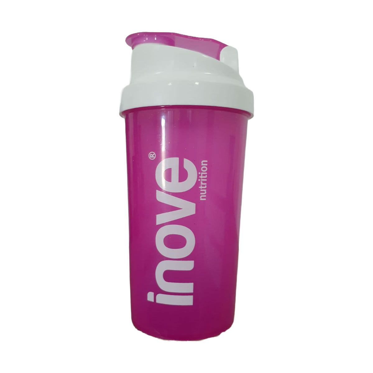 Coqueteleira - 600ml Rosa e Branco - Inove Nutrition