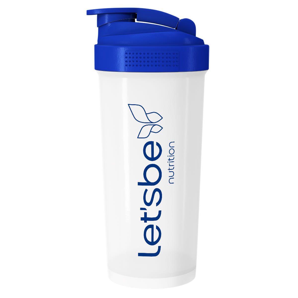 Coqueteleira 600ml Transparente e Azul - LetsBe Nutrition