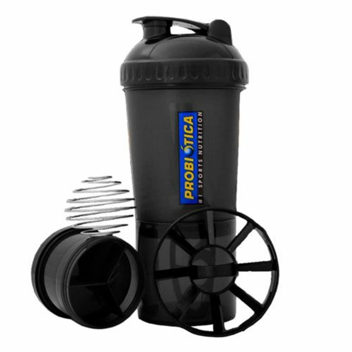 Coqueteleira 700ml c/ 4 Compartimentos e com Mola - Probi�tica