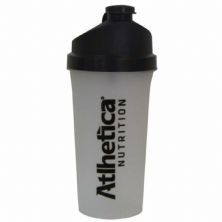 Coqueteleira - Transparente com Tampa Preta 700ml - Atlhetica