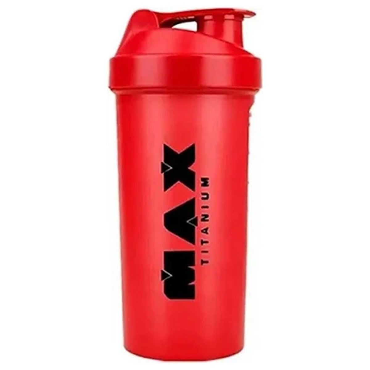 Coqueteleira - 700ml Vermelha - Max Titanium