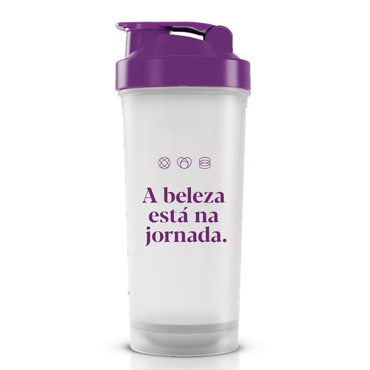 Coqueteleira A Beleza Est� Na Jornada - 600ml Transparente - Sanavita