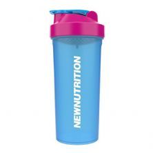 Coqueteleira Azul Com Tampa Rosa - NewNutrition