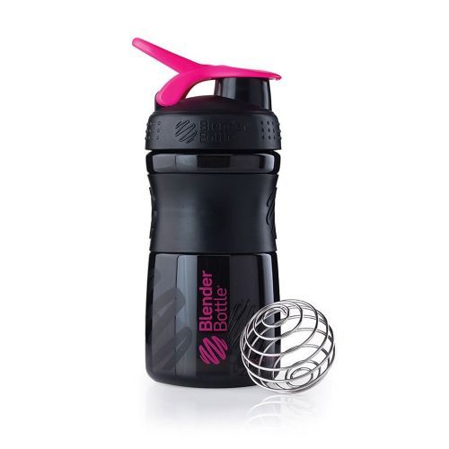 Coqueteleira Sportmixer 20oz - 590 ml Preto/Rosa - Blender Bottle