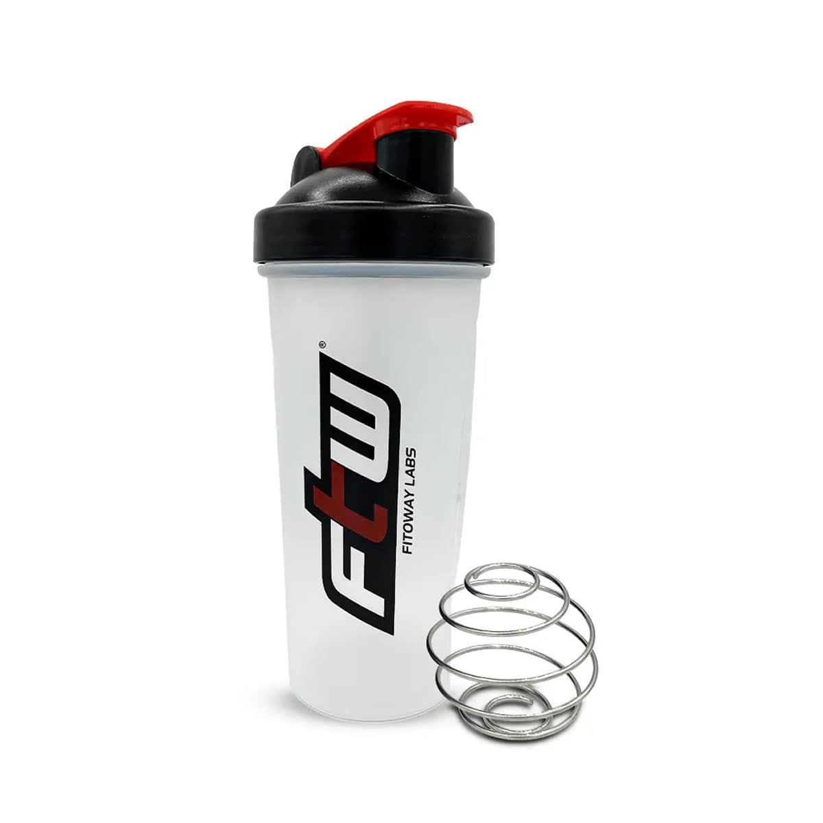 Coqueteleira com Blend - 600ml Transparente Tampa Preta - FTW