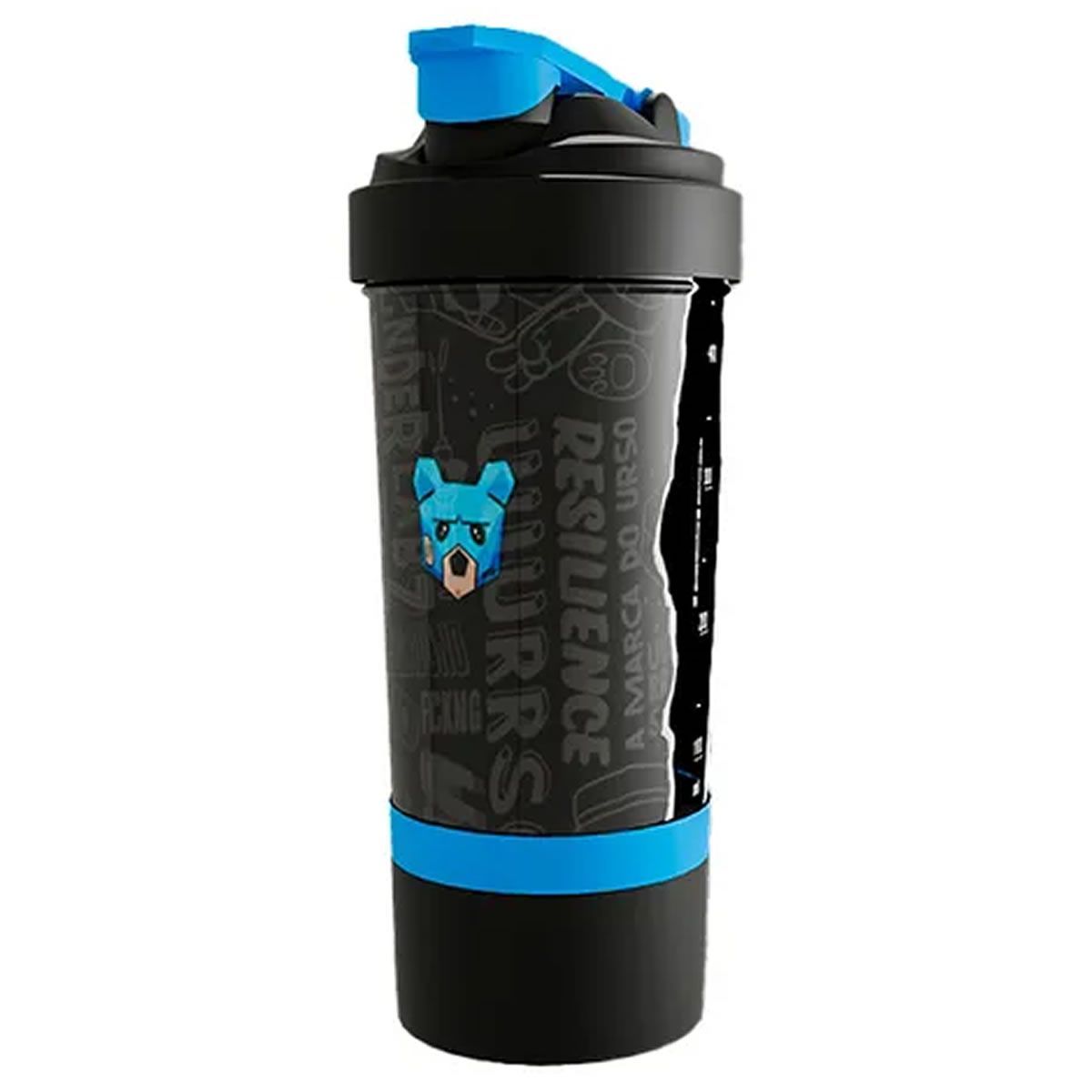 Coqueteleira Compartimentada - 400 ml Preta - Under Labz