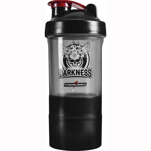 Coqueteleira Darkness - 400ml c/ 3 compartimentos - Integralm�dica