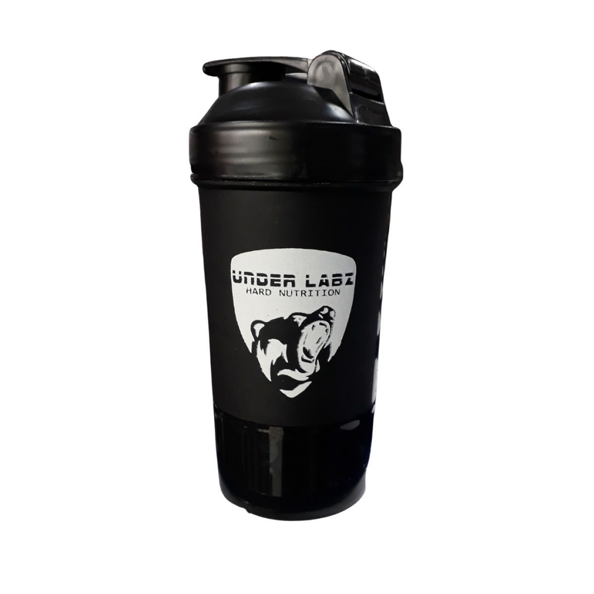 Coqueteleira Duas Doses - 500ml Preta - Under Labz