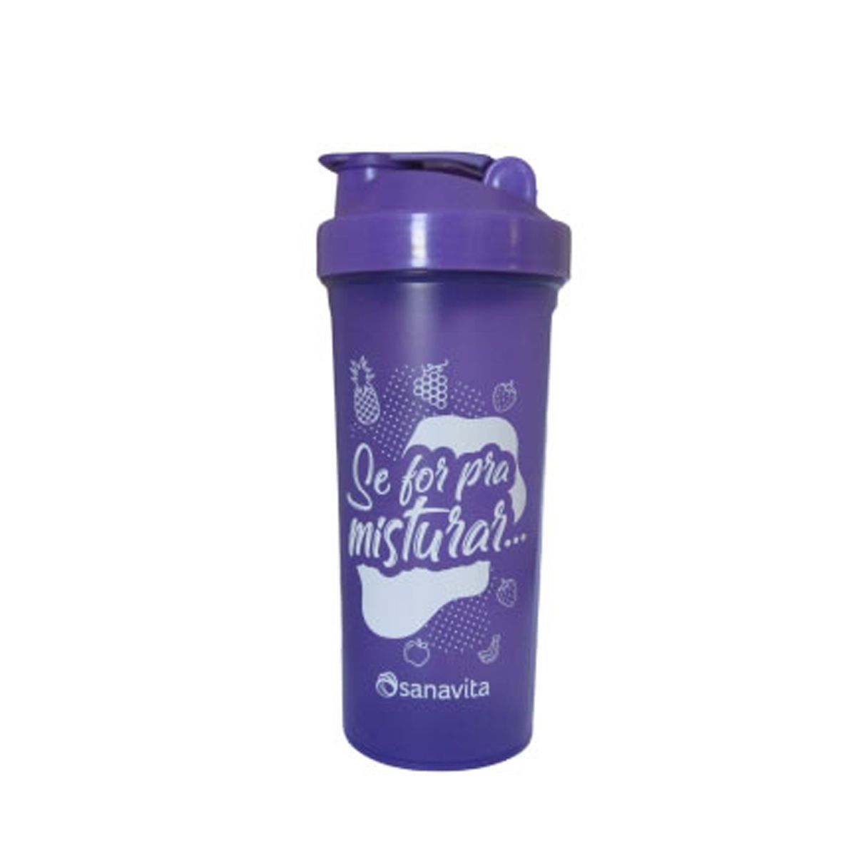 Coqueteleira Nutri��o - 600ml Roxo - Sanavita