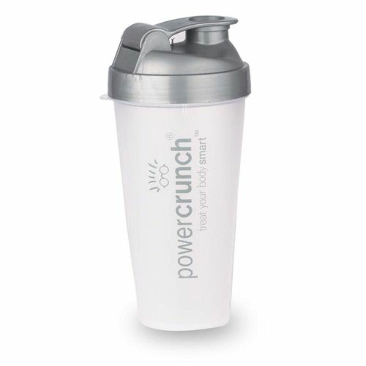 Coqueteleira Power Crunch - 600ml Branca/Cinza - BNRG