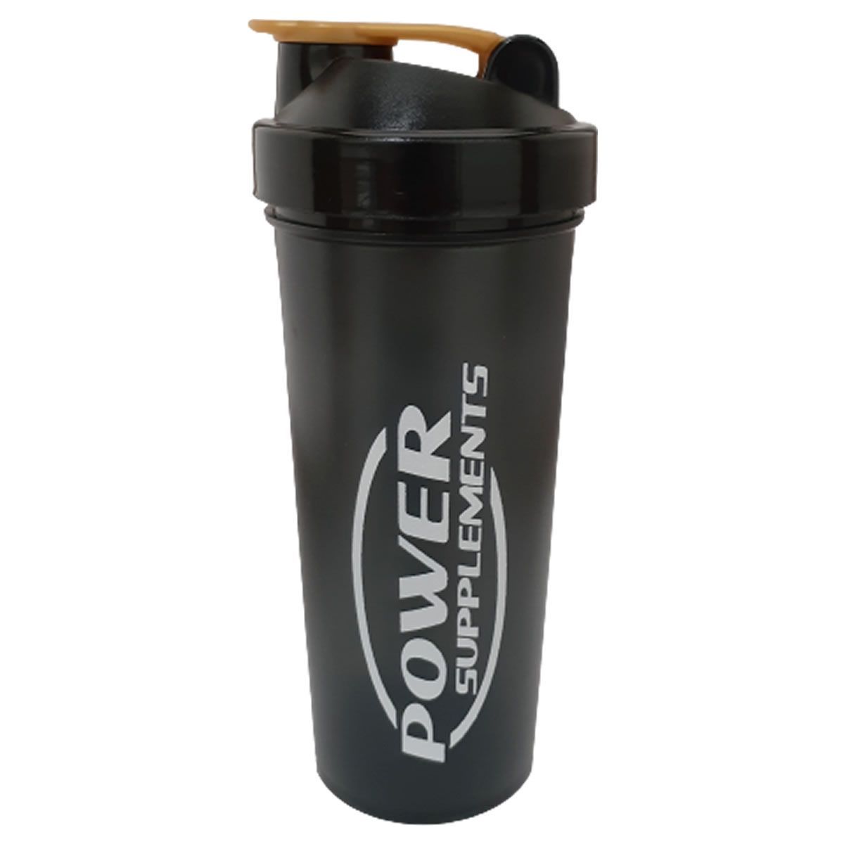Coqueteleira Preta com Dourado - 650 ml - Power Supplements