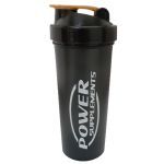 Kit 10X Coqueteleira Preta com Dourado - 650 ml - Power Supplements
