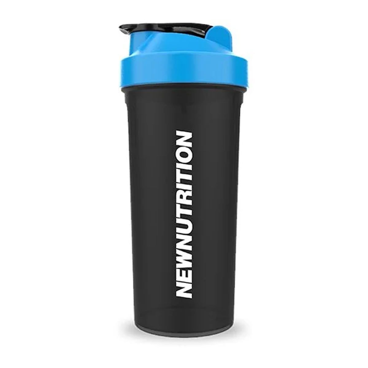 Coqueteleira Preta Com Tampa Azul - NewNutrition
