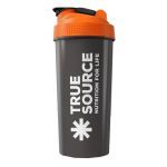 Kit 2X Coqueteleira Slim - 600ml  Preta e Laranja - True Source