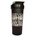 Coqueteleira Slim - 600ml Preto/Fum� - OtimaNutri