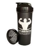 Coqueteleira Slim - 600ml Preto/Fum� - OtimaNutri