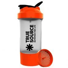 Coqueteleira Smart Duo Plus - 600ml Transparente e Laranja - True Source