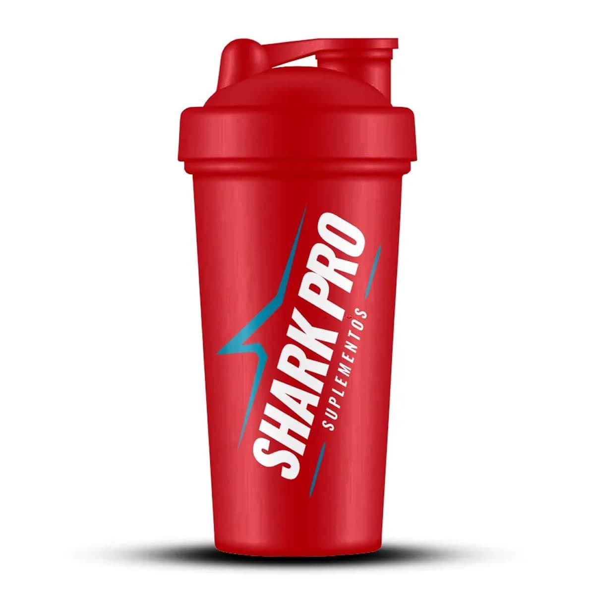 Coqueteleira Tradicional - 600ml Vermelho - Shark Pro