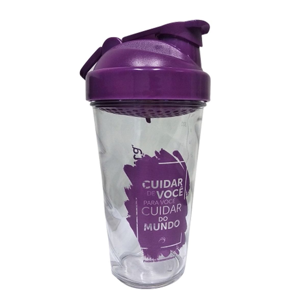 Coqueteleira Transparente/Roxo 500ml - Sanavita