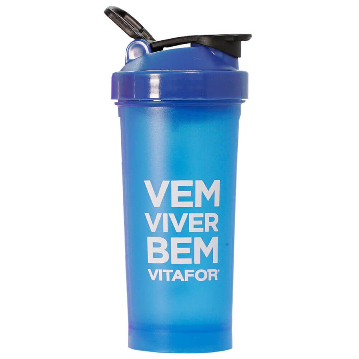 Coqueteleira Vem Viver Bem - 600ml Azul - Vitafor