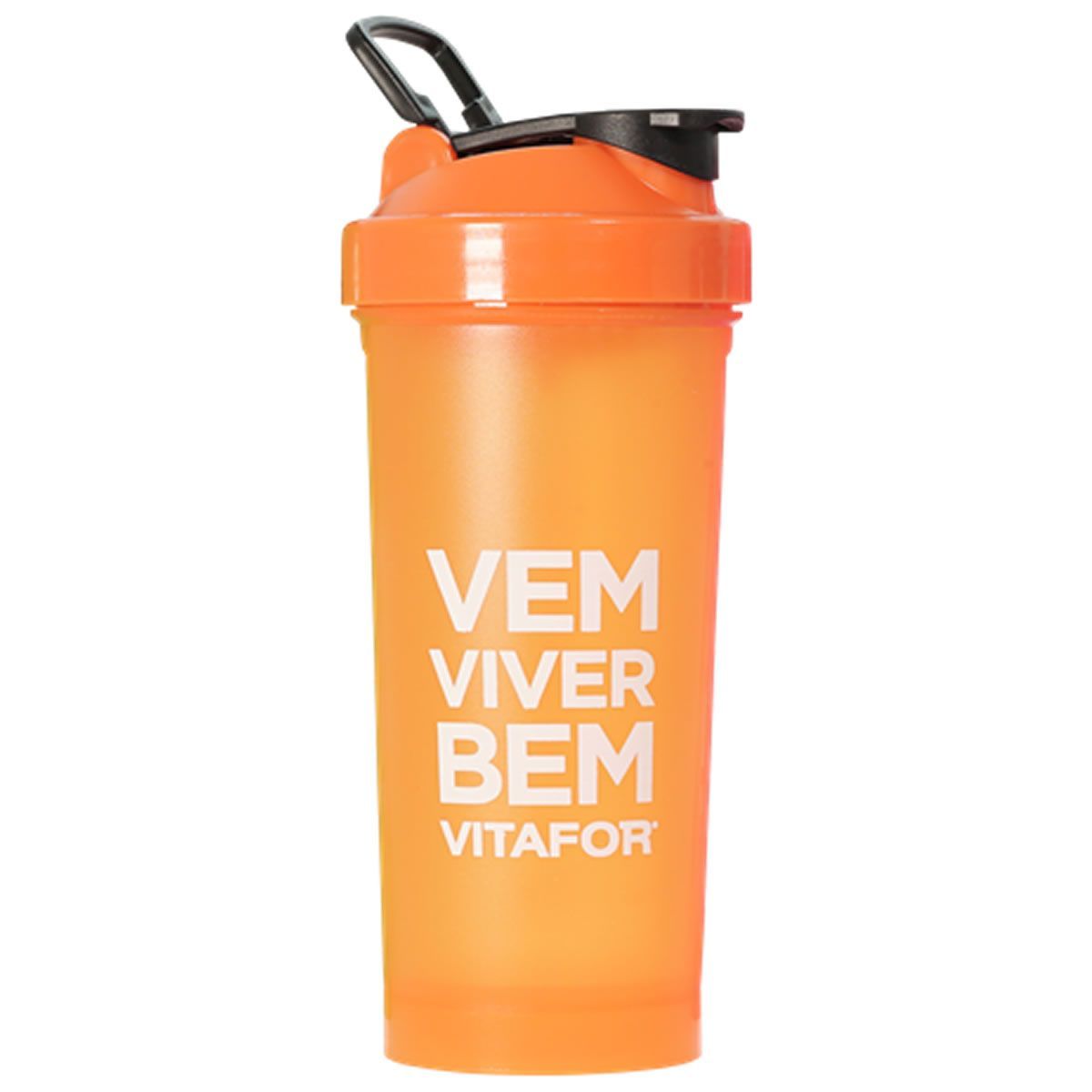 Coqueteleira Vem Viver Bem - 600ml  Laranja - Vitafor