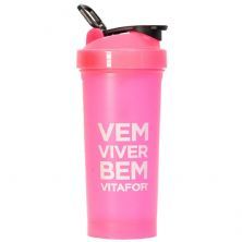 Coqueteleira Vem Viver Bem - 600ml  Rosa - Vitafor