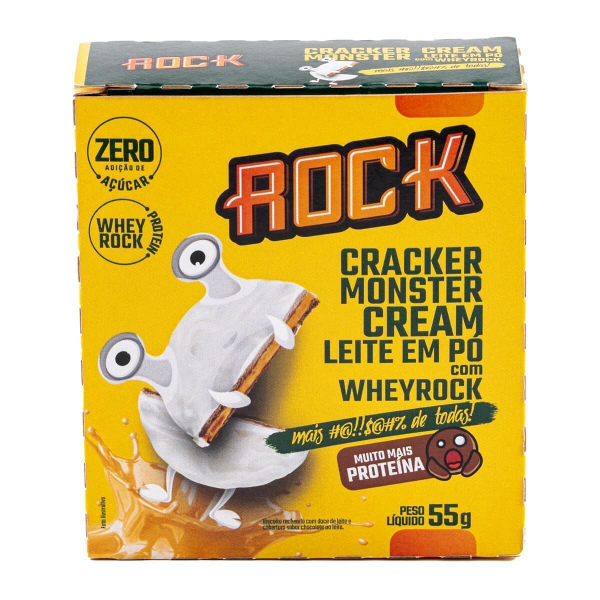 Cracker Monster Com Pasta De Amendoim - 55g Leite em P� - Rock Peanut