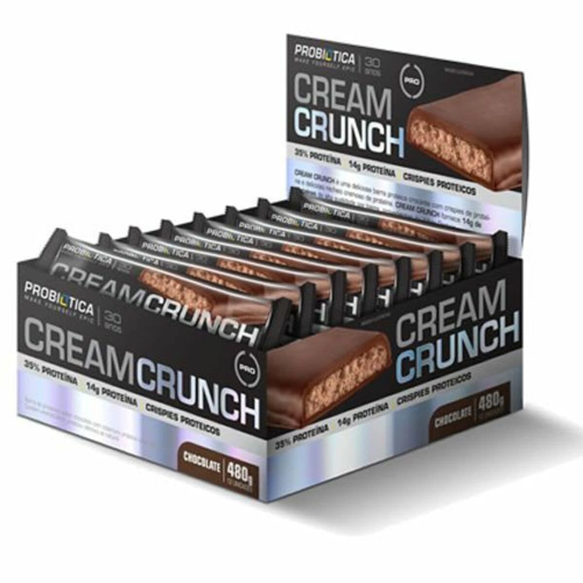 Cream Crunch - 12 Unidades Chocolate - Probiotica