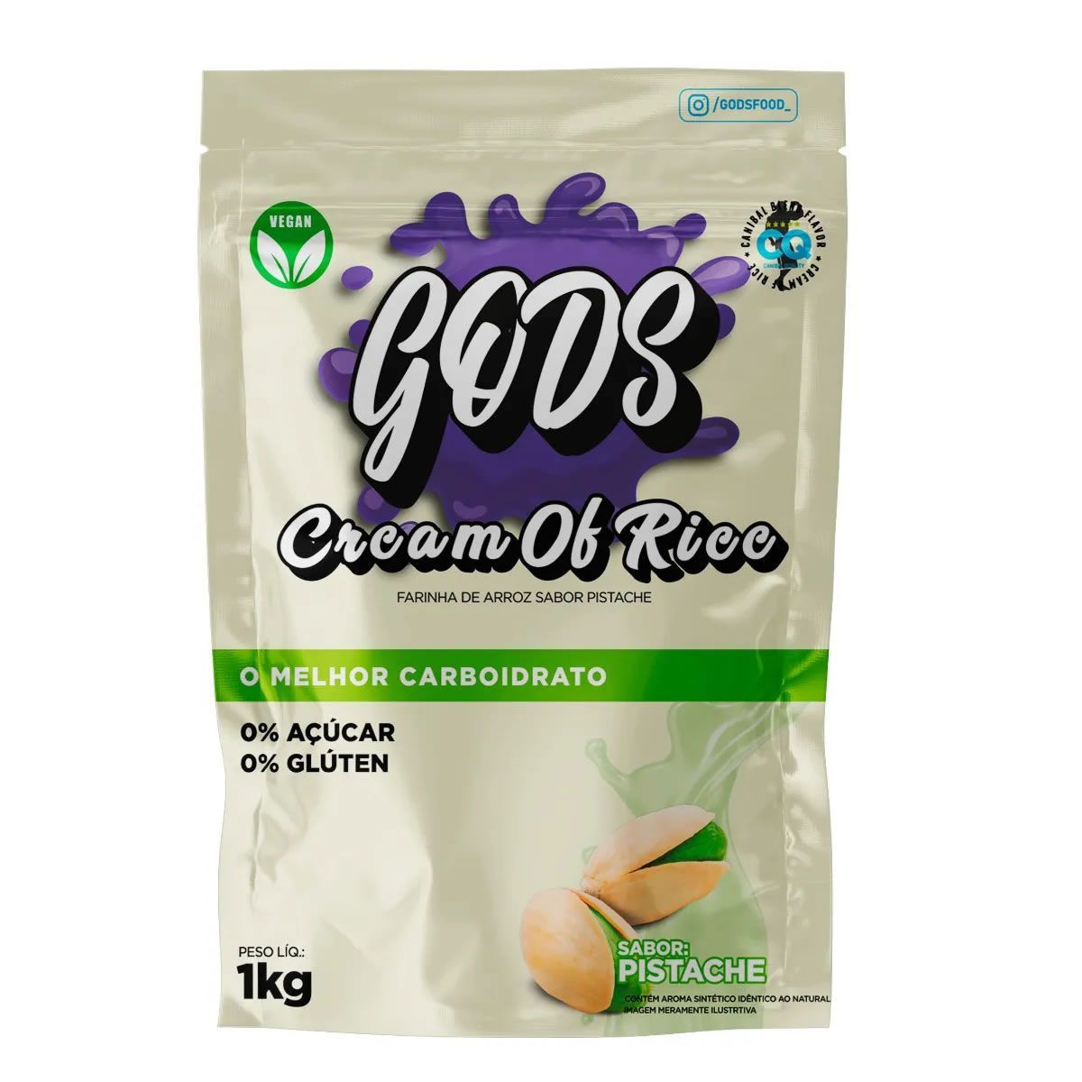 Cream of Rice - 1000g Refil Pistache - Canibal- PEQUENO FURO NA EMBALAGEM- *** Data Venc. 30/11/2025