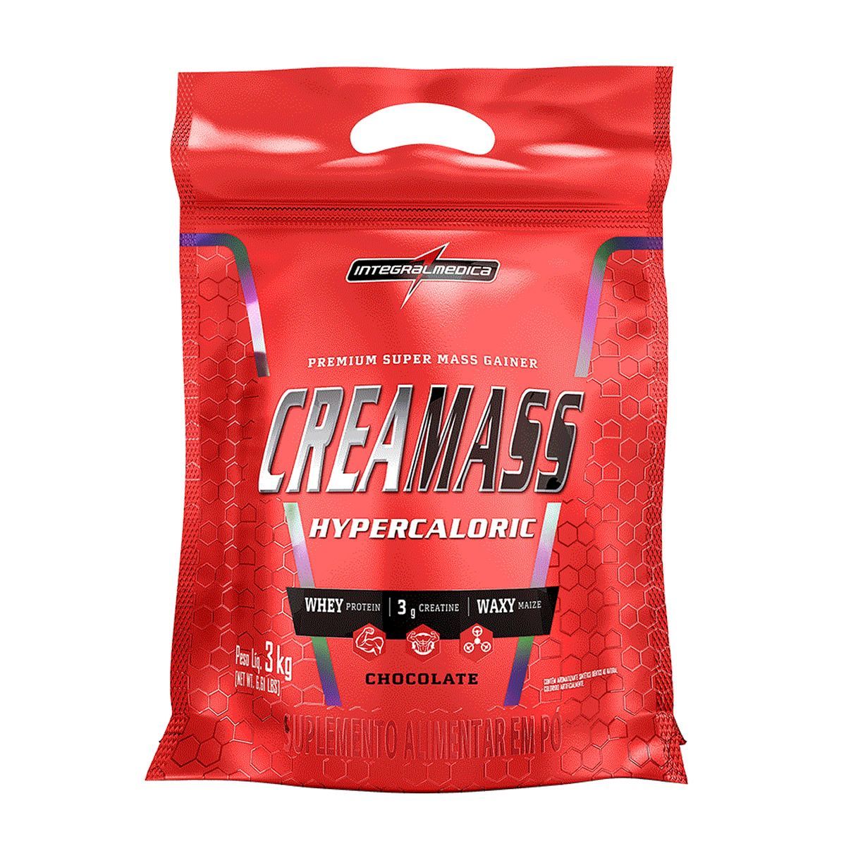 Creamass Hipercal�rico com Creatina - 3000g Chocolate - IntegralM�dica*** AVE** Data Venc. 30/03/2027