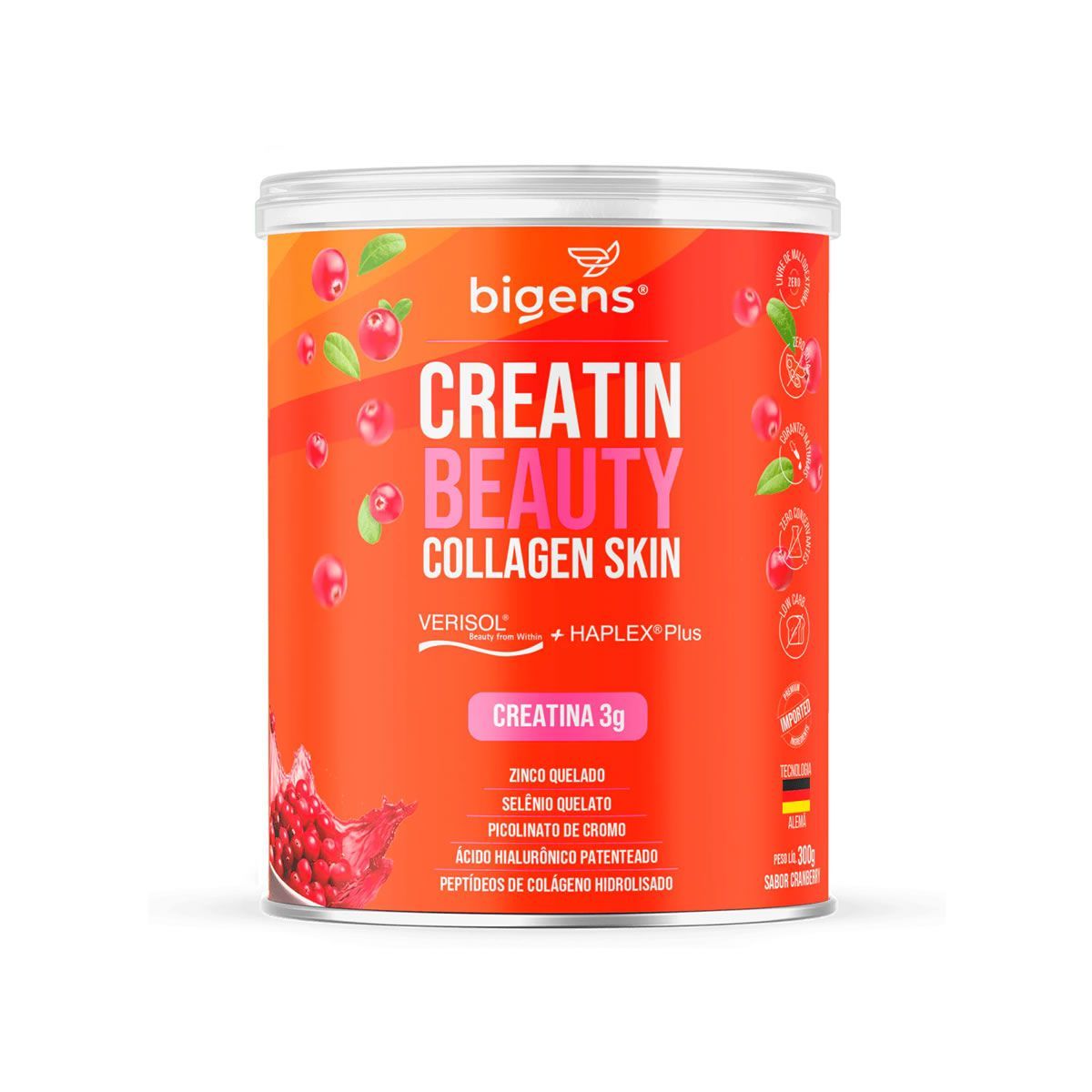 Creatin Beauty Collagen Skin - 300g Cranberry - Bigens