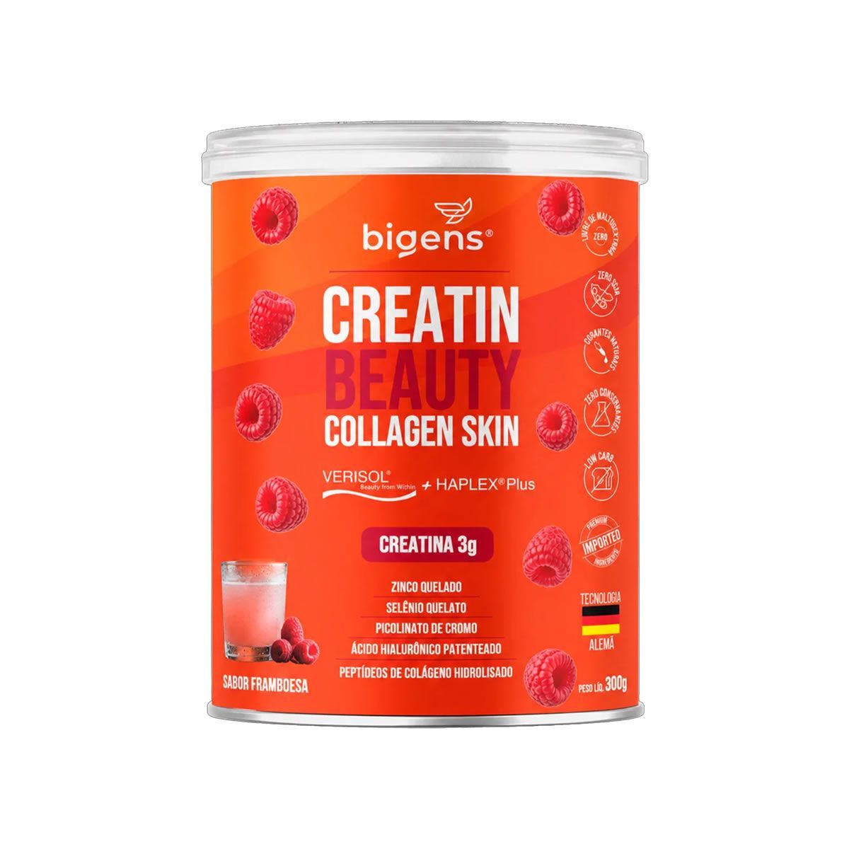 Creatin Beauty Collagen Skin - 300g Framboesa - Bigens
