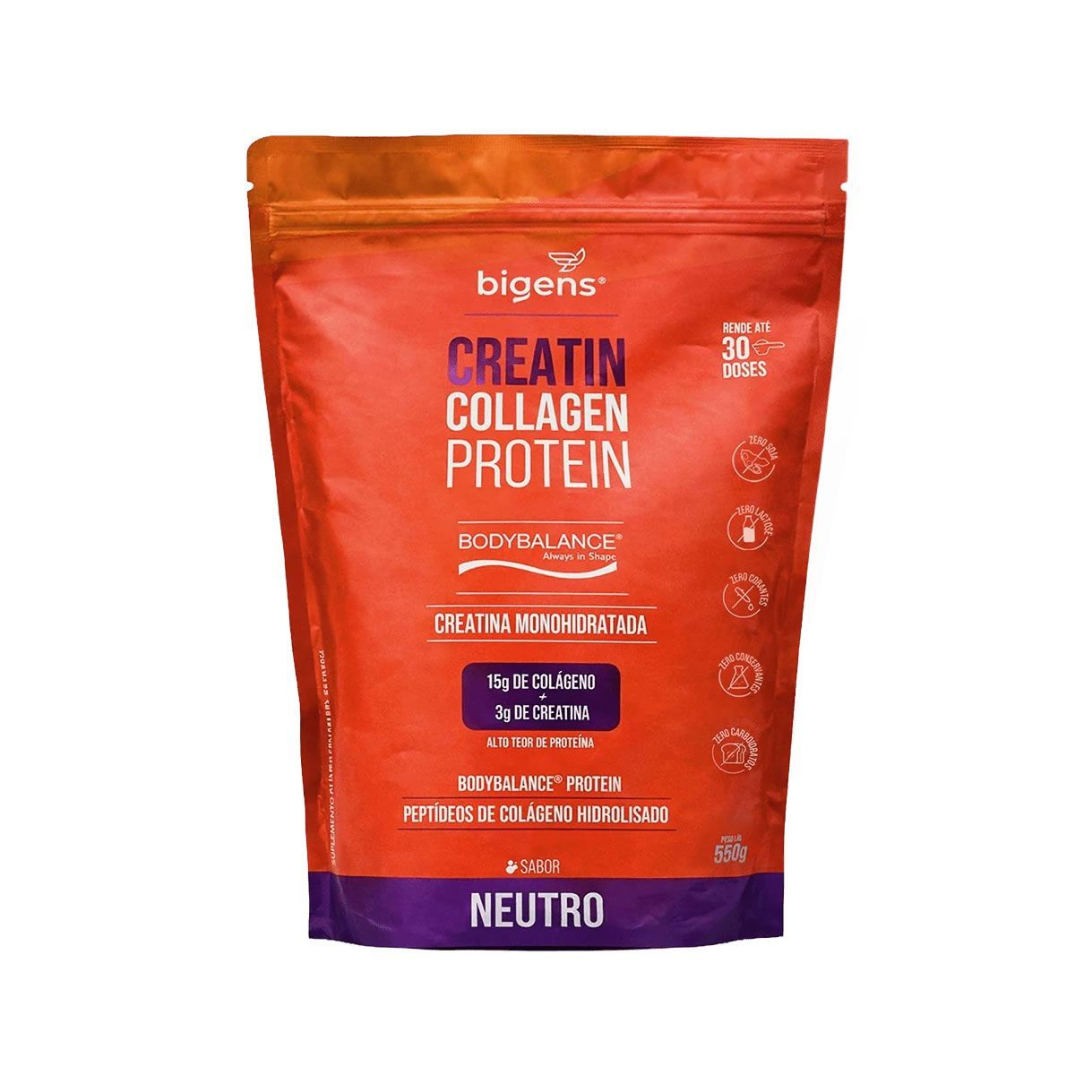 Creatin Collagen Protein - 550g Neutro - Bigens
