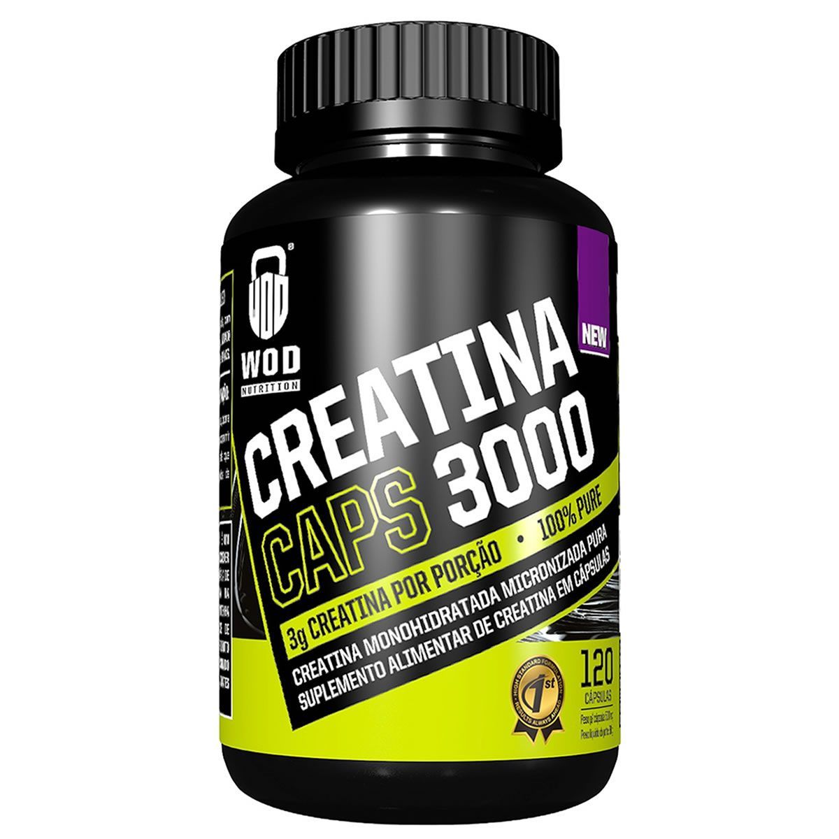 Creatina 100% Pure - 120 C�psulas - Wod Nutrition