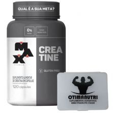 Creatina - 120 c�psulas + Porta C�psulas transparente - Max Titanium