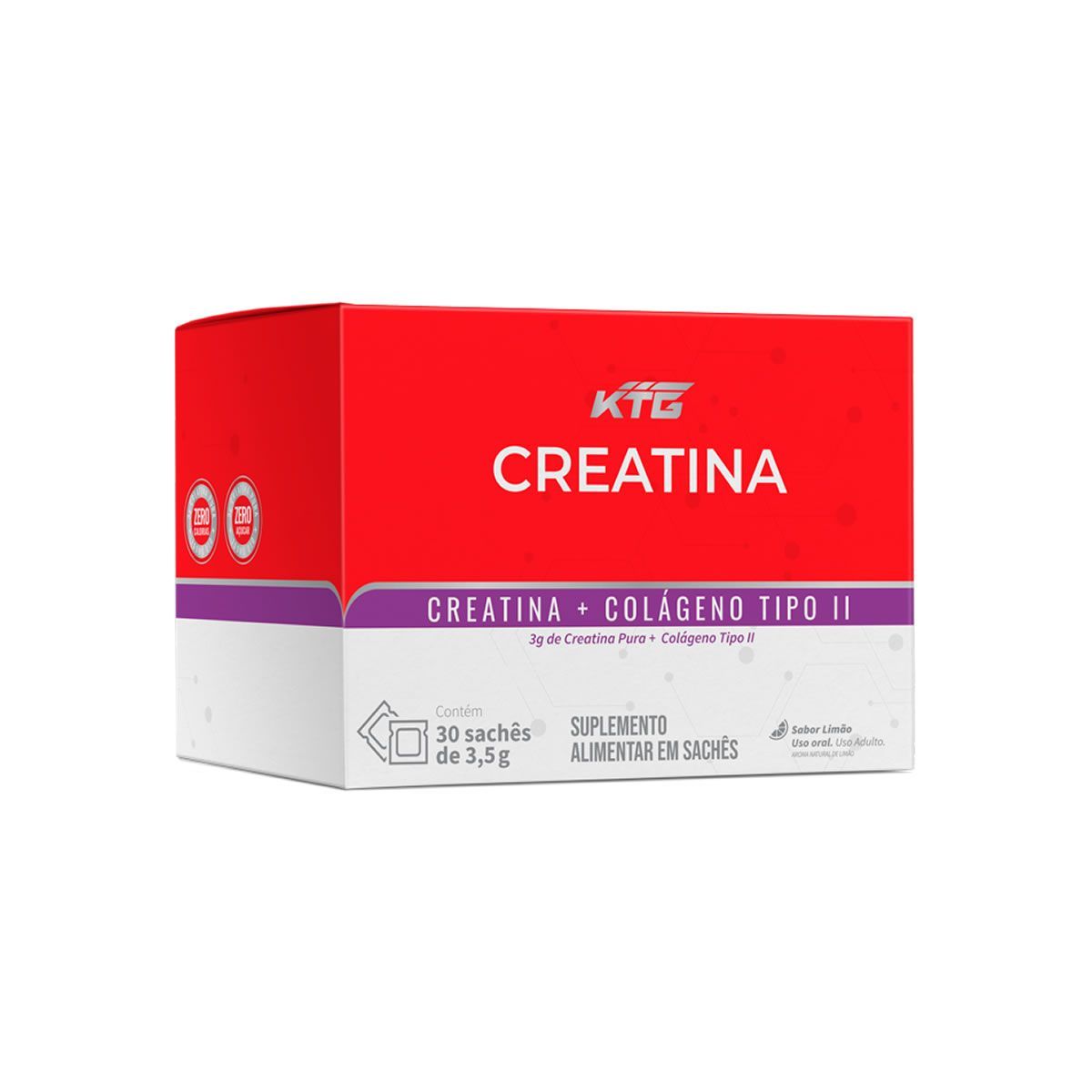 Creatina + Col�geno Tipo II - 30 Sach�s Lim�o - Katigu�